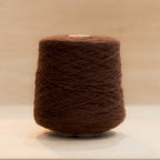 Cheekyarn Loop 8 yarn cone in Flat Cola, a deep warm brown