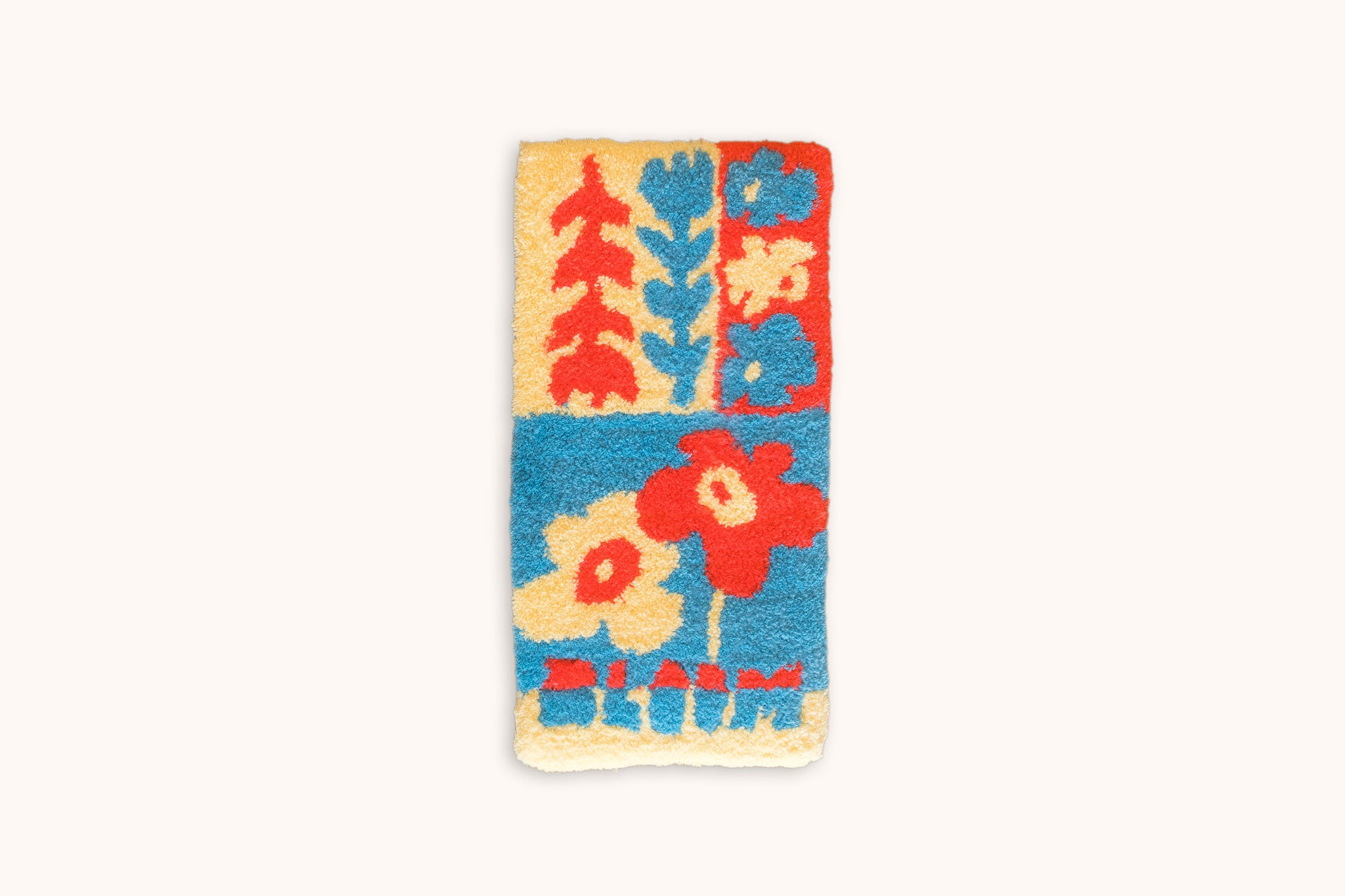 Folk Bloom Hand-Tufted Rug | Handmade Floral Wall Hanging